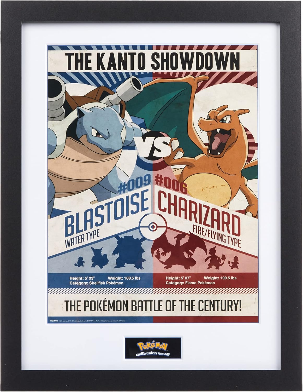 GB eye – Pokémon Poster (gerahmt) – Rot VS Blau