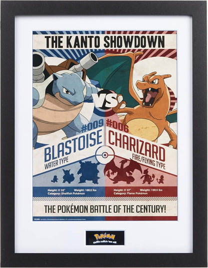 GB eye – Pokémon Poster (gerahmt) – Rot VS Blau