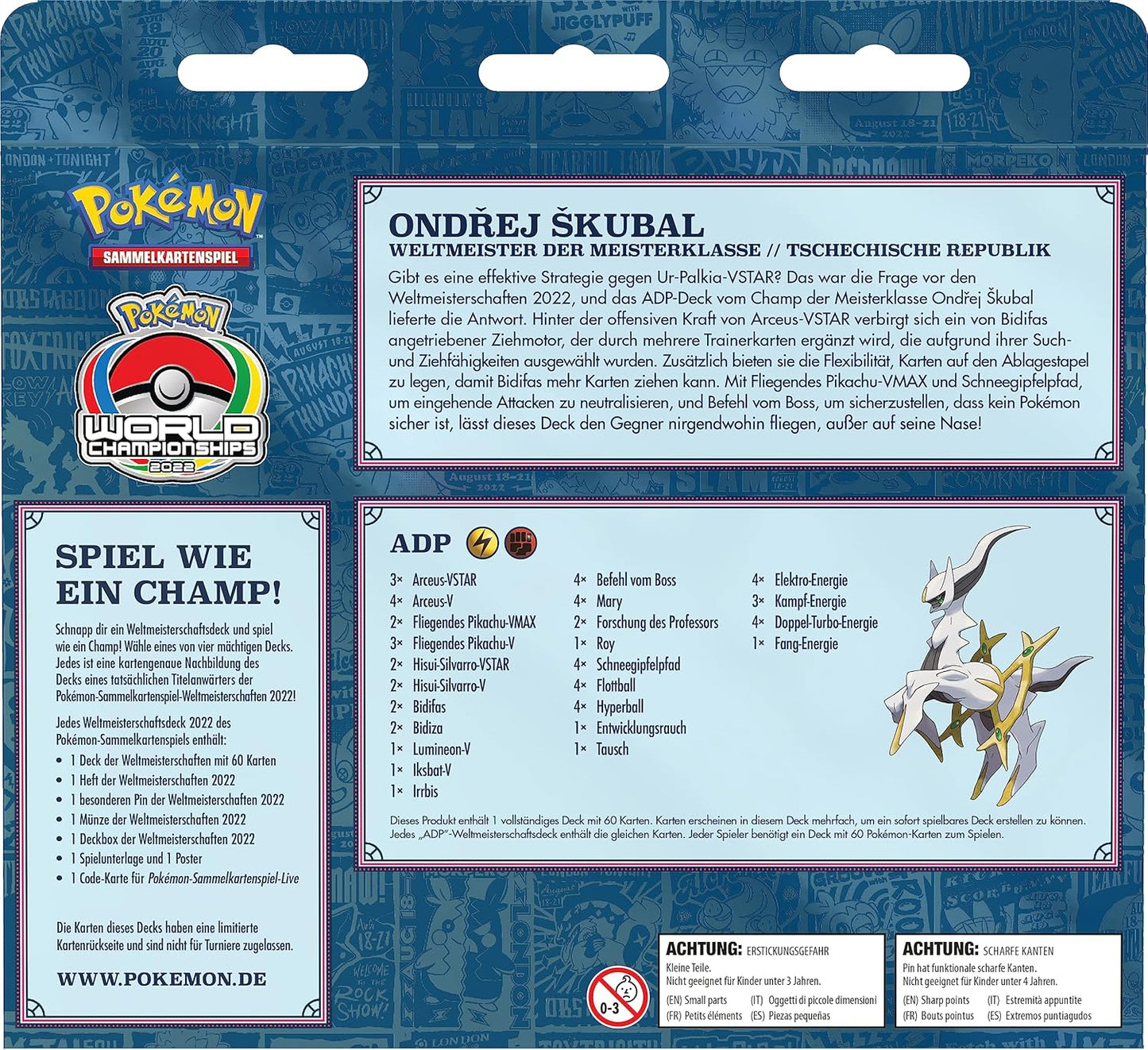 Pokémon Weltmeisterschaftsdeck 2022 – Ondřej Škubal (Arceus VSTAR Deck)