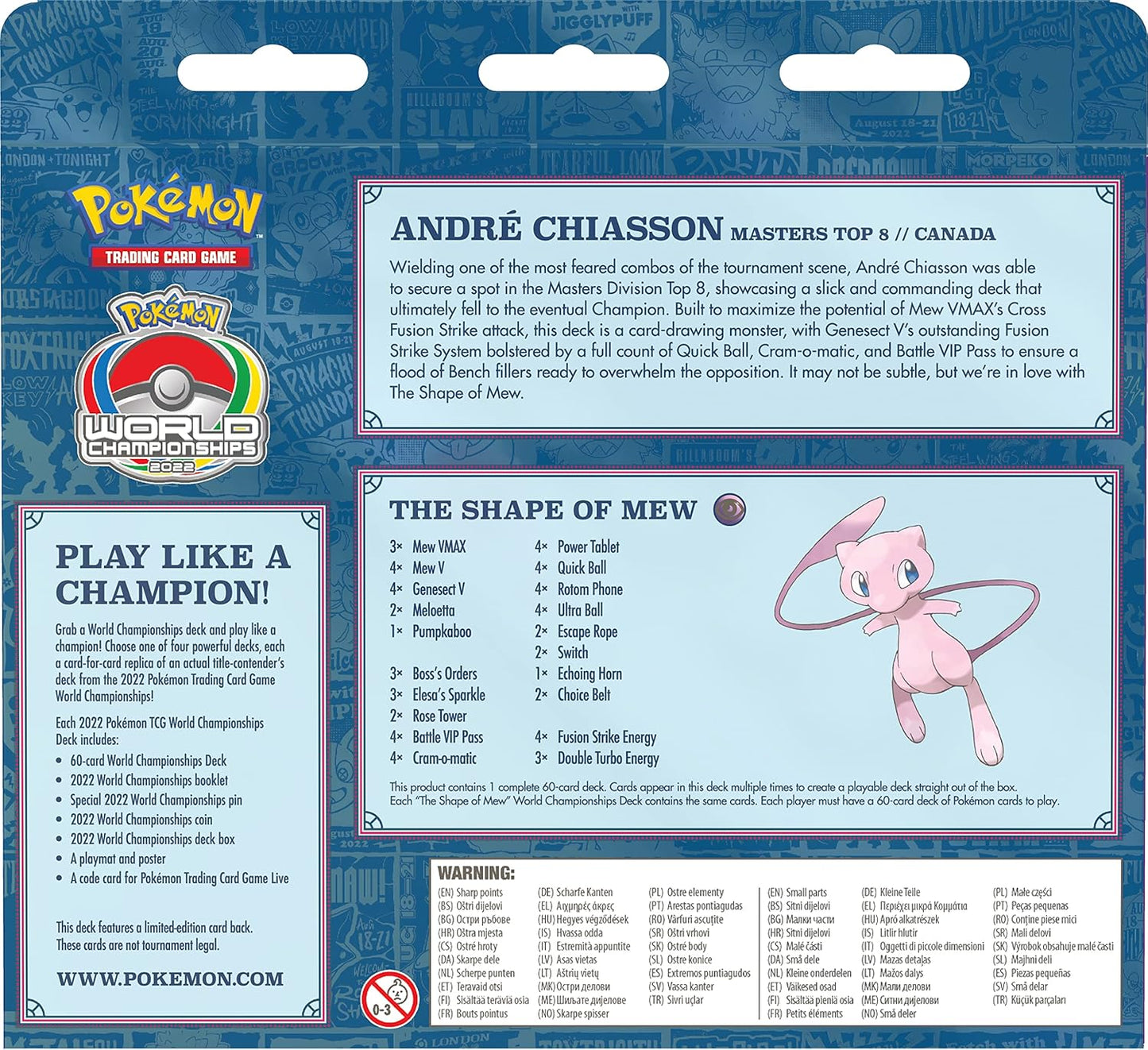 Pokémon Weltmeisterschaftsdeck 2022 – André Chiasson (Mew VMAX Deck)