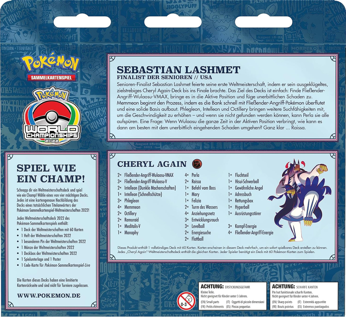 Pokémon Weltmeisterschaftsdeck 2022 – Sebastian Lashmet (Wulaosu VMAX Deck)
