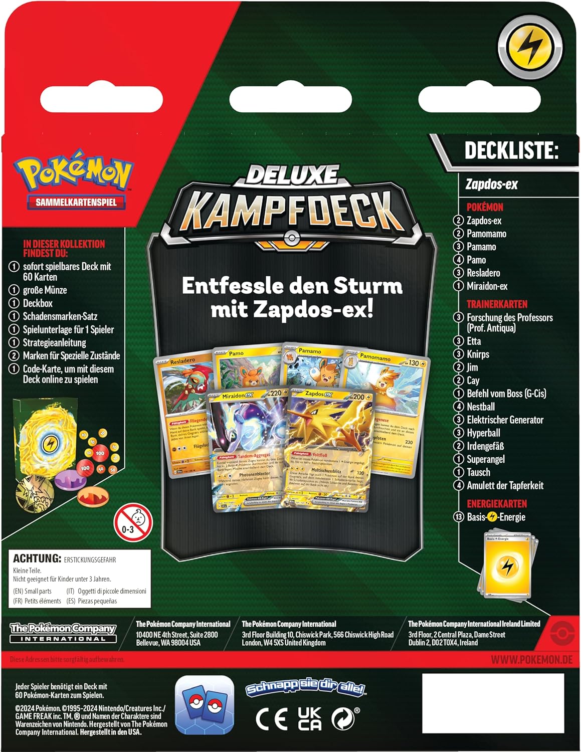 Pokémon Deluxe-Kampfdeck – Zapdos-ex